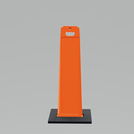 Plasticade 44.5x17.5x9in. Outdoor Standing Panel Sign, Orange UV4109-ORANGE